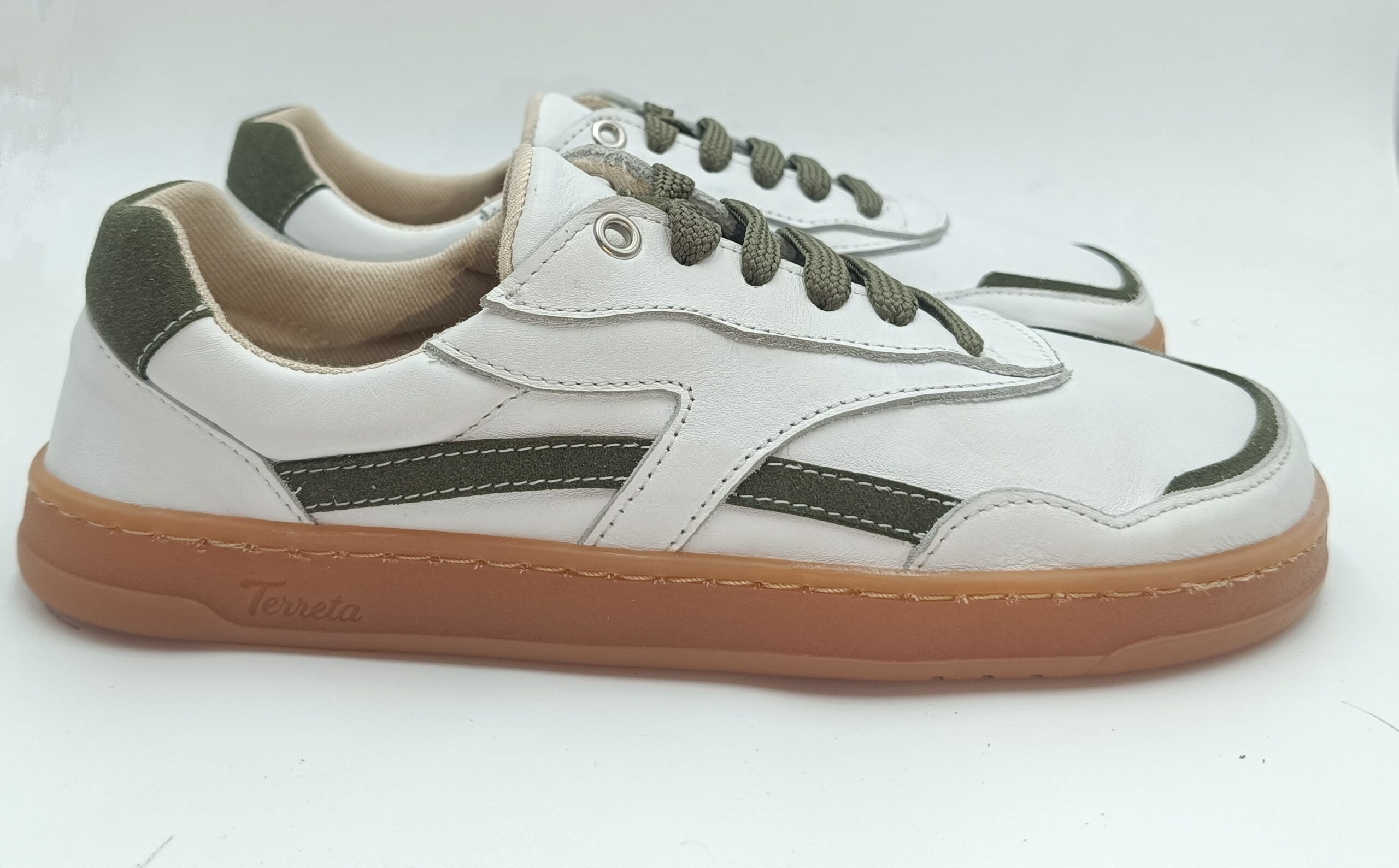 Marina Piel natural Blanco/Verde